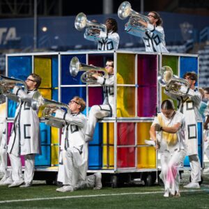 Hornline around set of boxes | 2025 Bluecoats